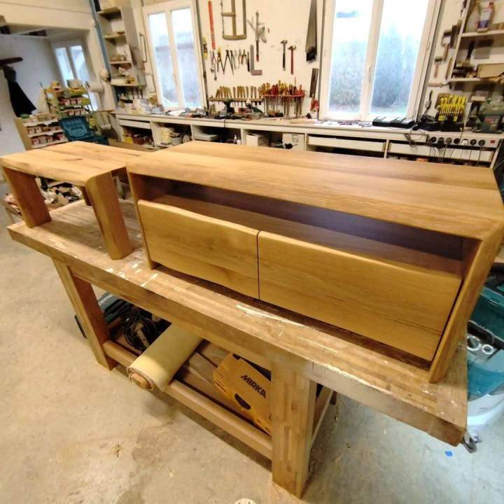 Table TV en bois Issoire